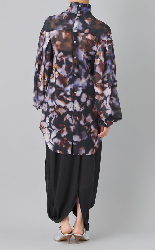 プリントジョーゼットブラウス