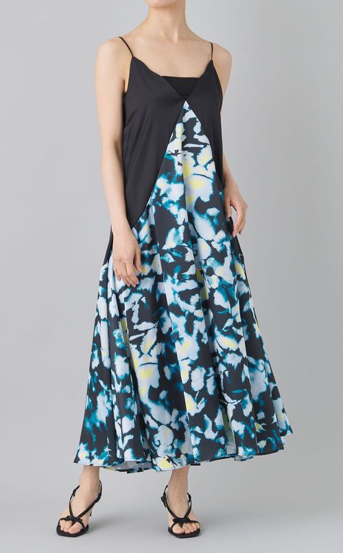 プリン卜切替キャミソールワンピース