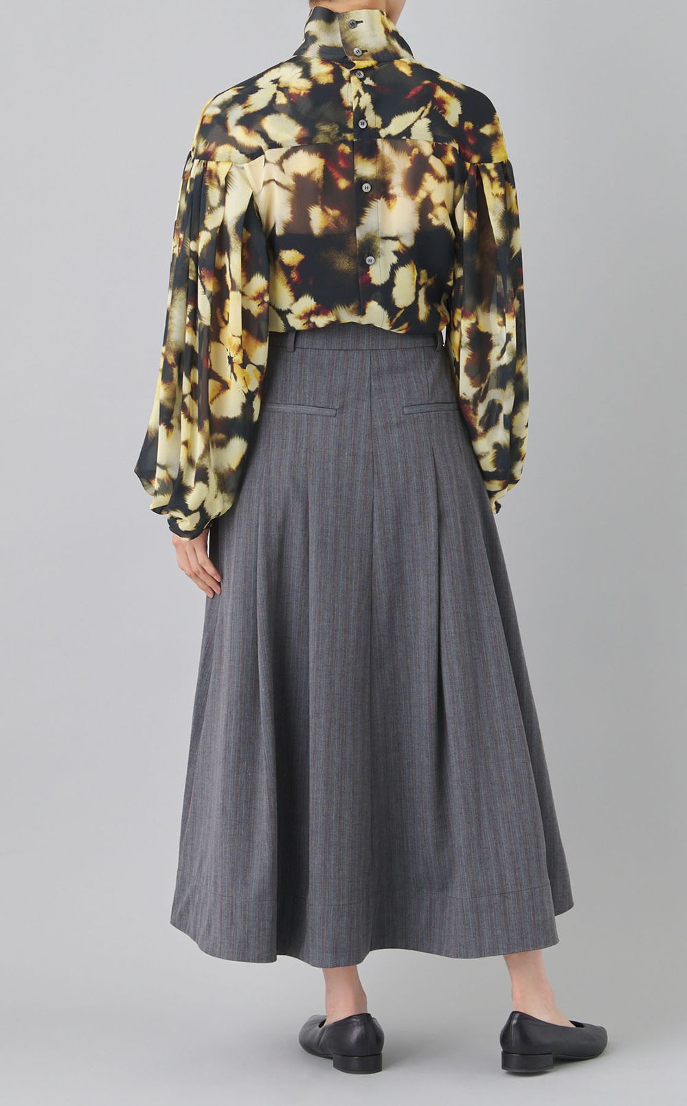 プリントジョーゼットブラウス