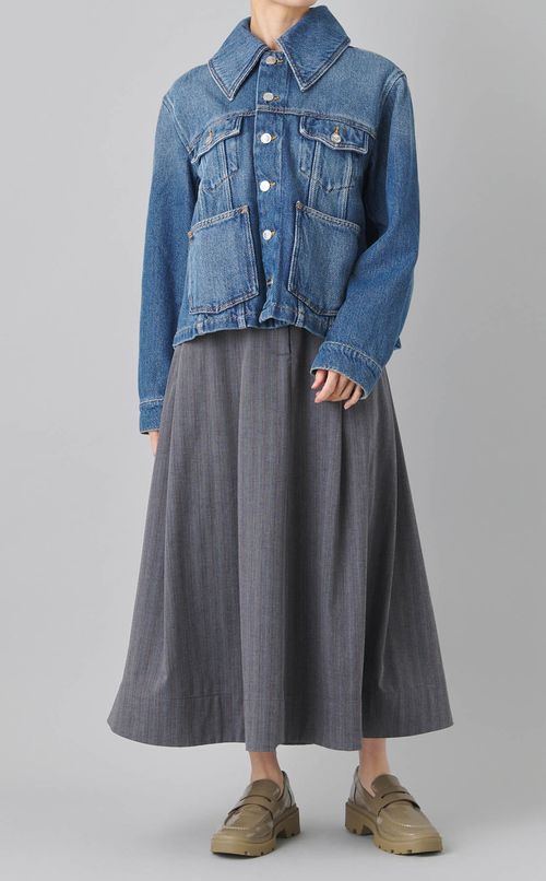 デニムコンパクトブルゾン