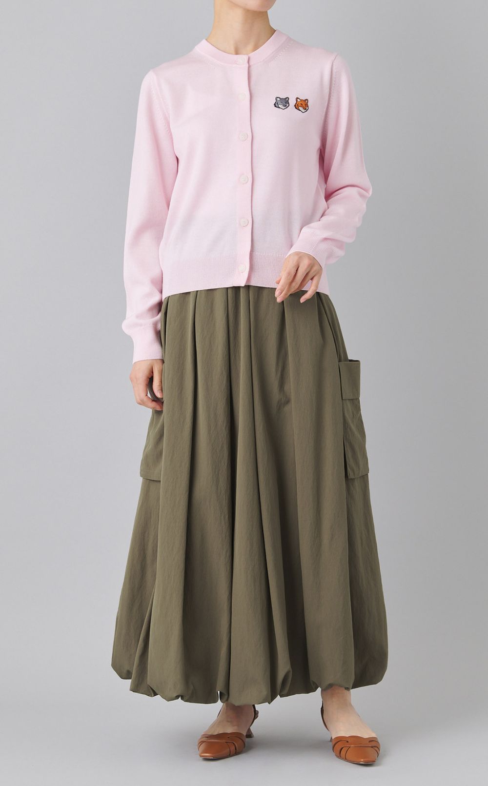 ダブルフォックスクルーカーディガン