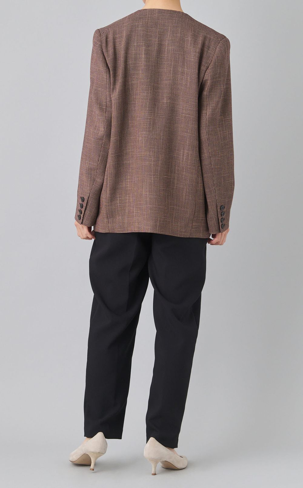 ノーカラーライトジャケット