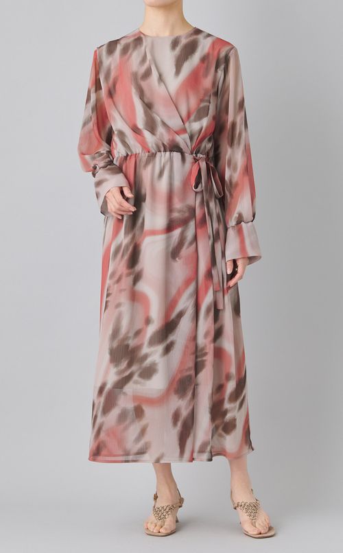 楊柳プリントワンピース