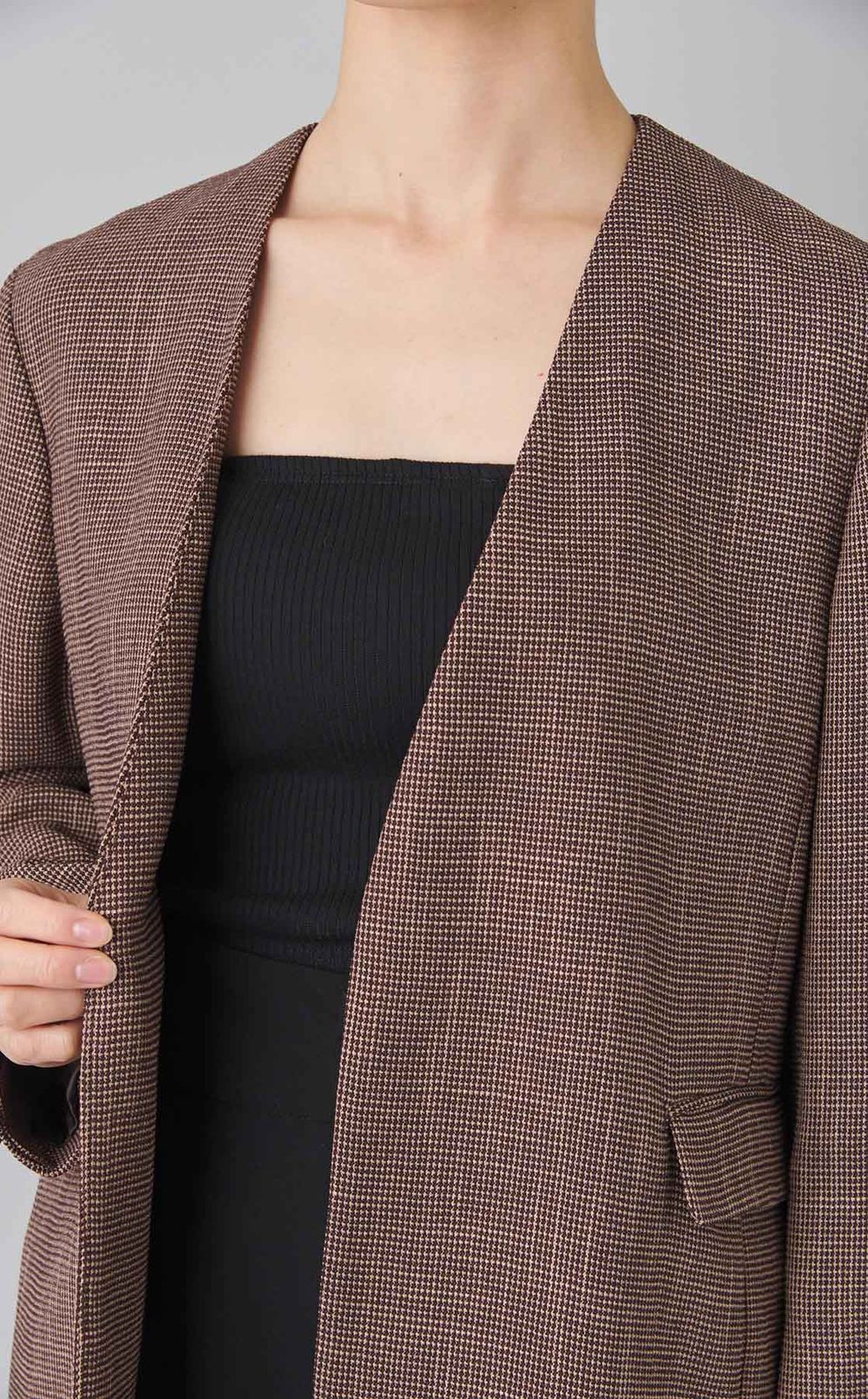 ノーカラーライトジャケット