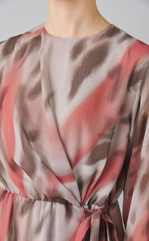 楊柳プリントワンピース