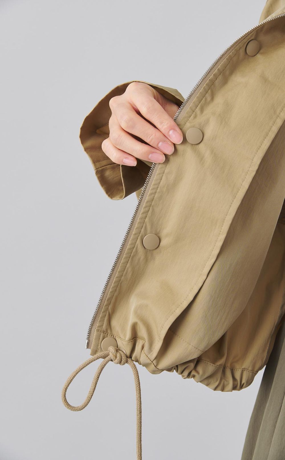 コットンナイロンスタンドカラーブルゾン