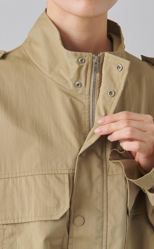 コットンナイロンスタンドカラーブルゾン