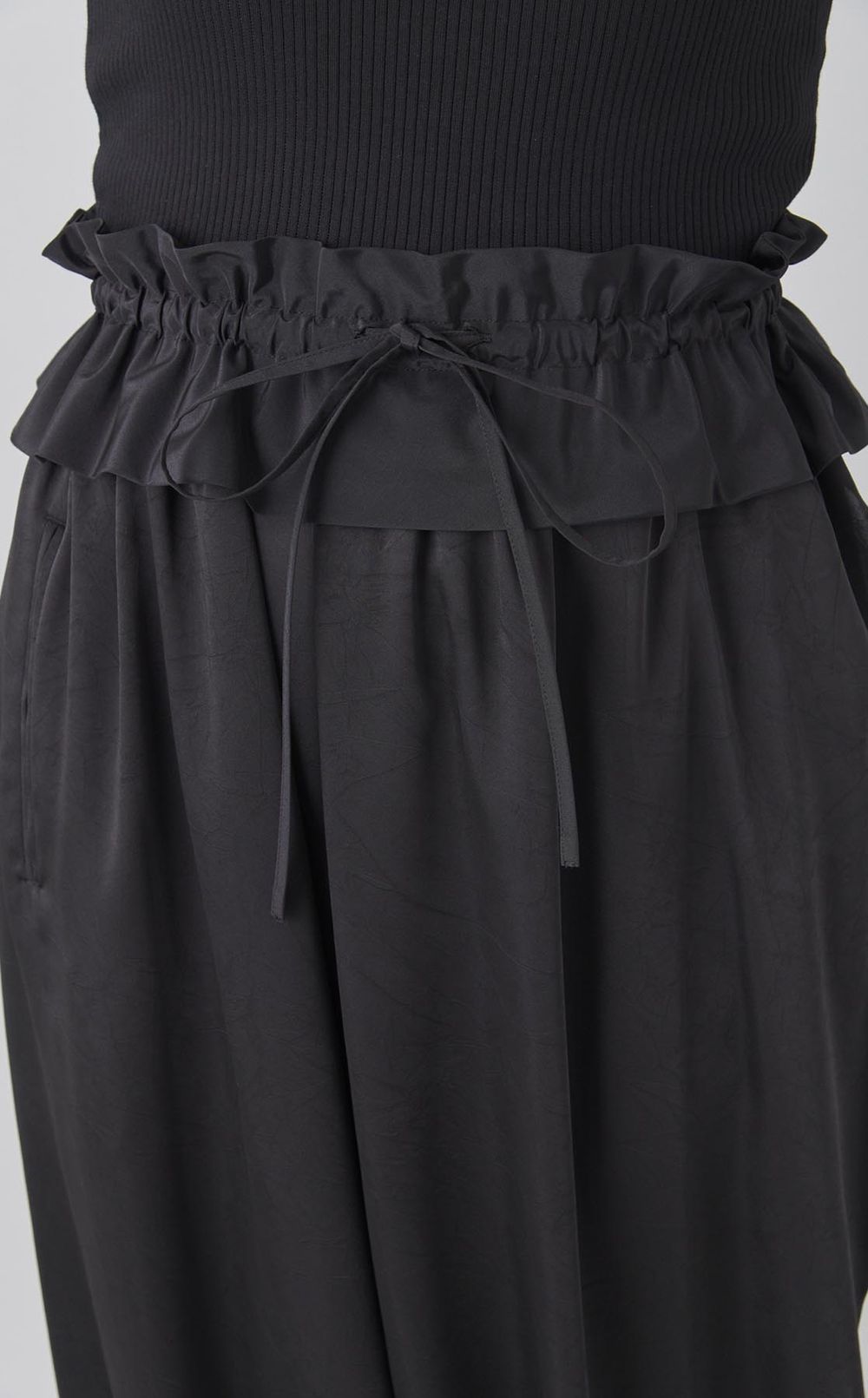 ギャザーラップロングスカート