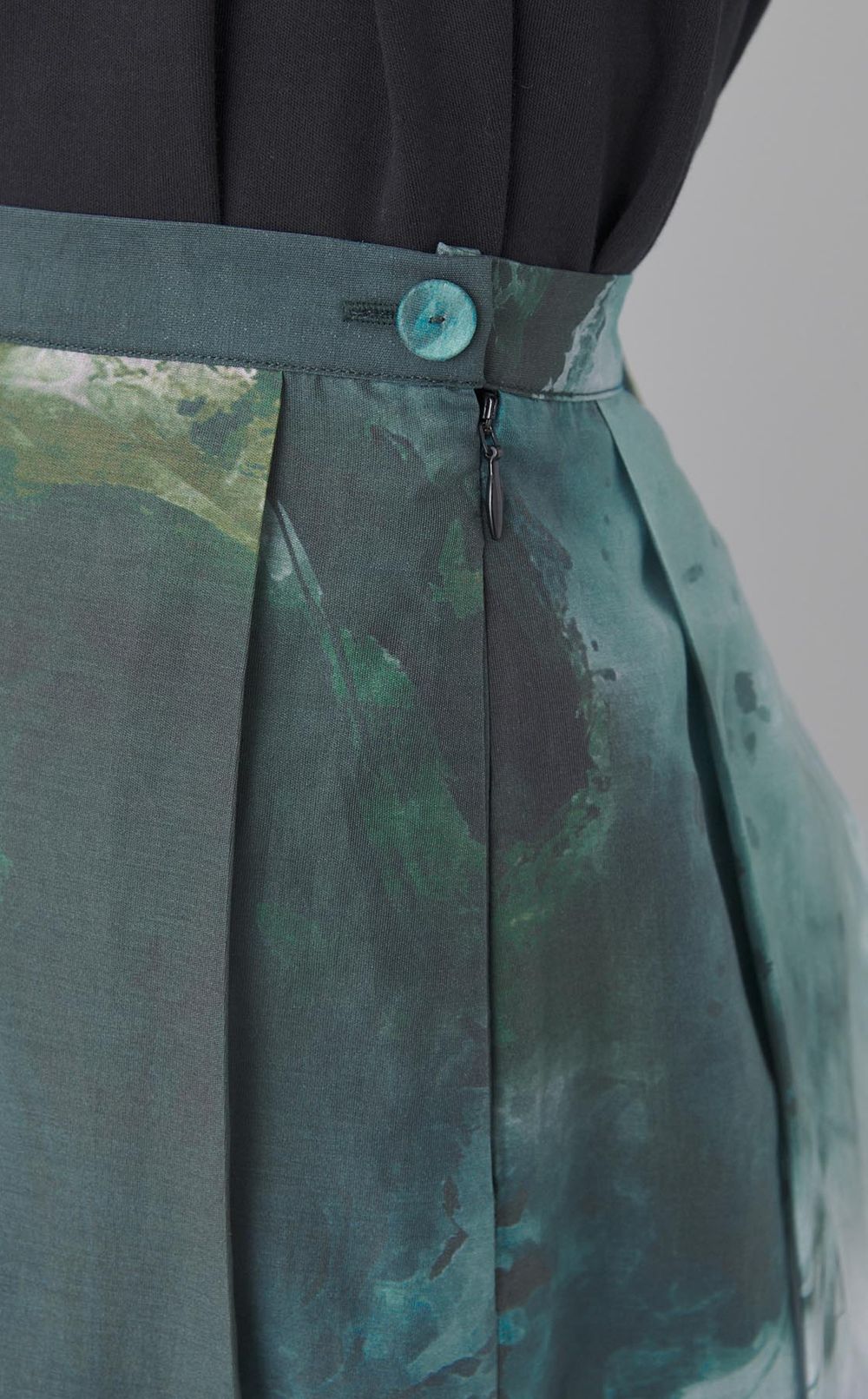 マーブルペイズリーギャザースカート