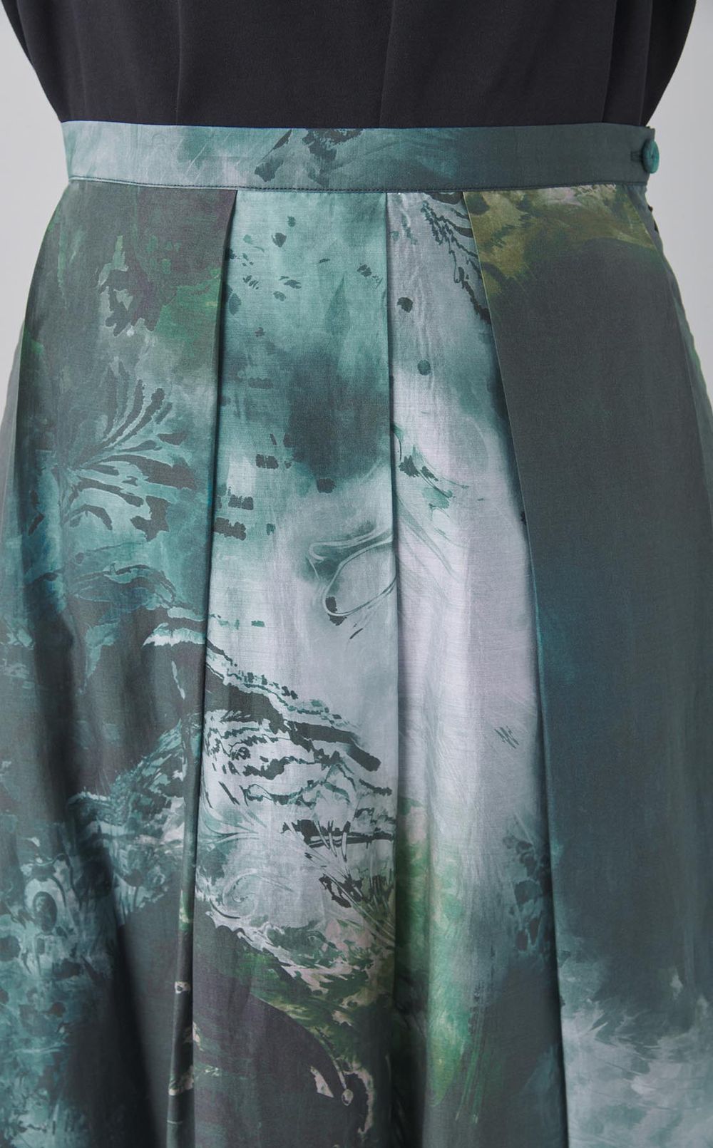 マーブルペイズリーギャザースカート