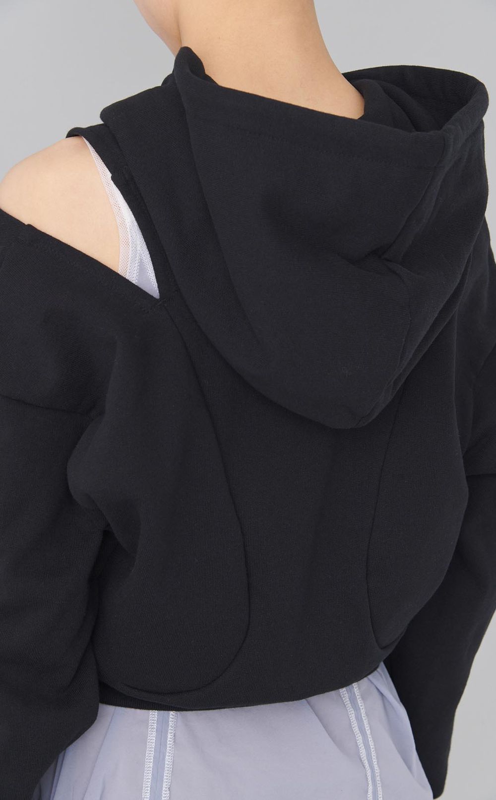 ショルダースリットスウェットフーディ