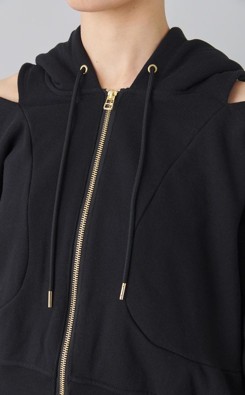 ショルダースリットスウェットフーディ