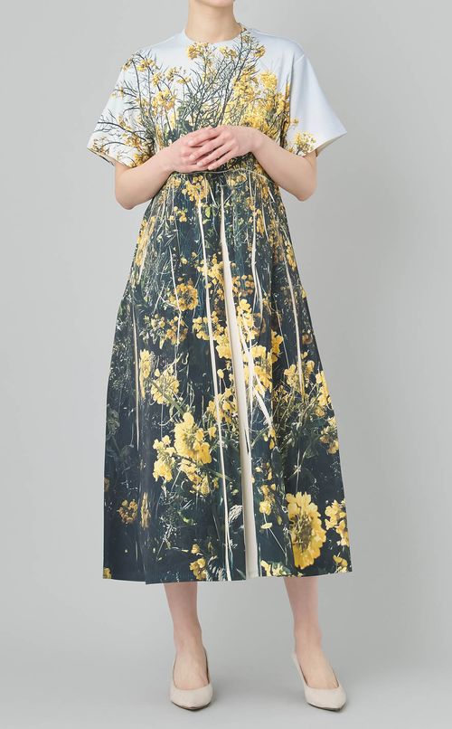 プリントショートスリーブワンピース