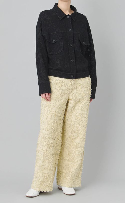 シアーレースニットブルゾン