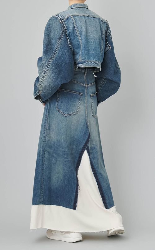 デニムパンツコンバインスカート