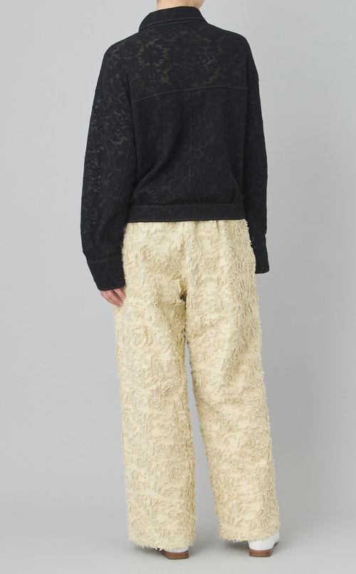 シアーレースニットブルゾン