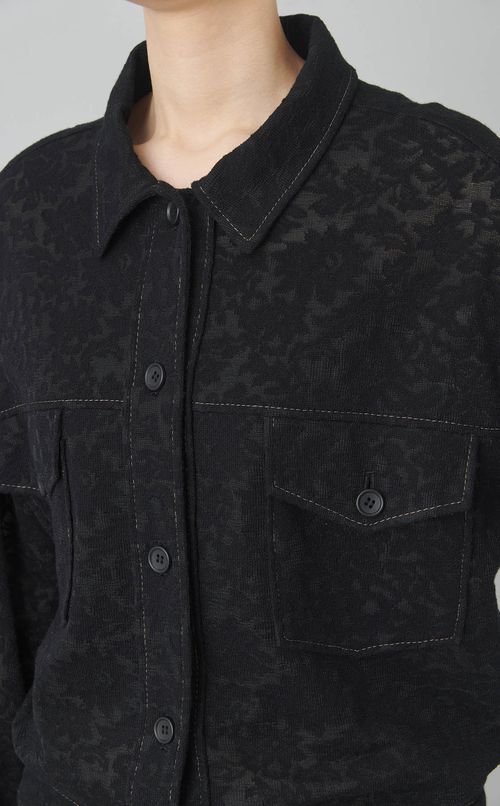 シアーレースニットブルゾン