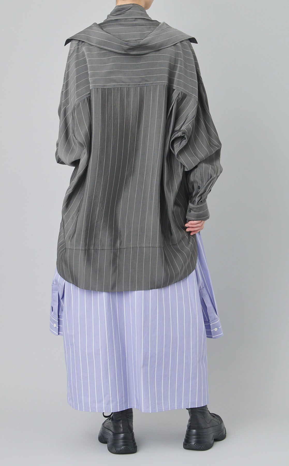 Maison MIHARA YASUHIRO｜ダブルレイヤードストライプシャツ