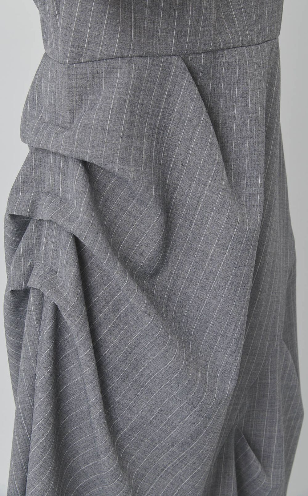 ストライプアシンメトリーワンピース