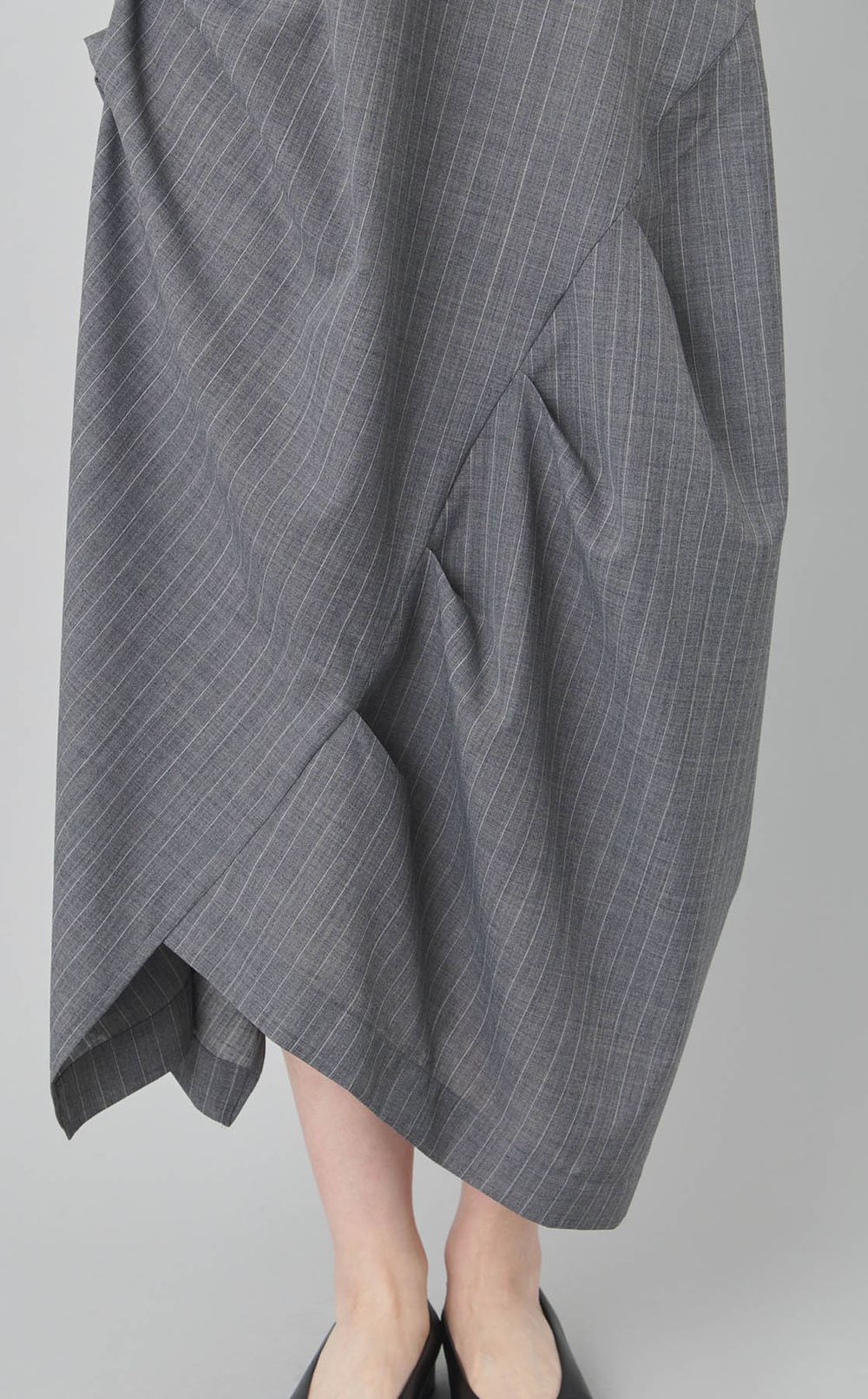 ストライプアシンメトリーワンピース