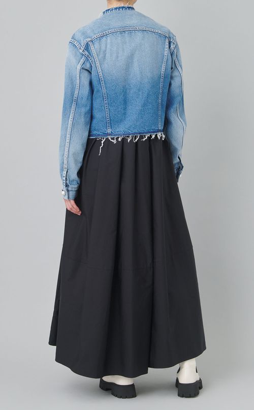 デニムパールボタンジャケット