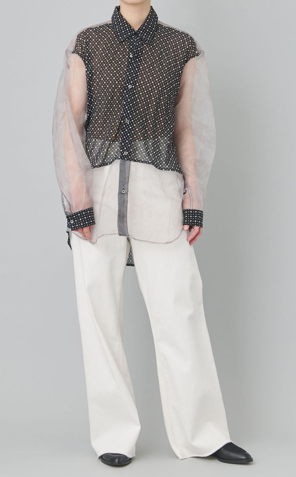 【reADdress】パッチワークロングスリーブシャツ