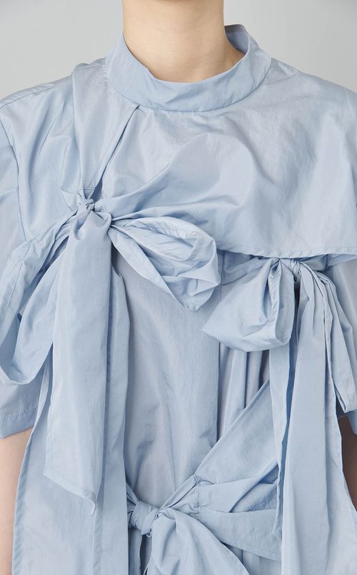 ワッシャータフタリボンドレス