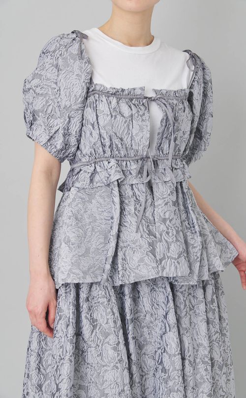 ジャガードマルチウェイブラウス