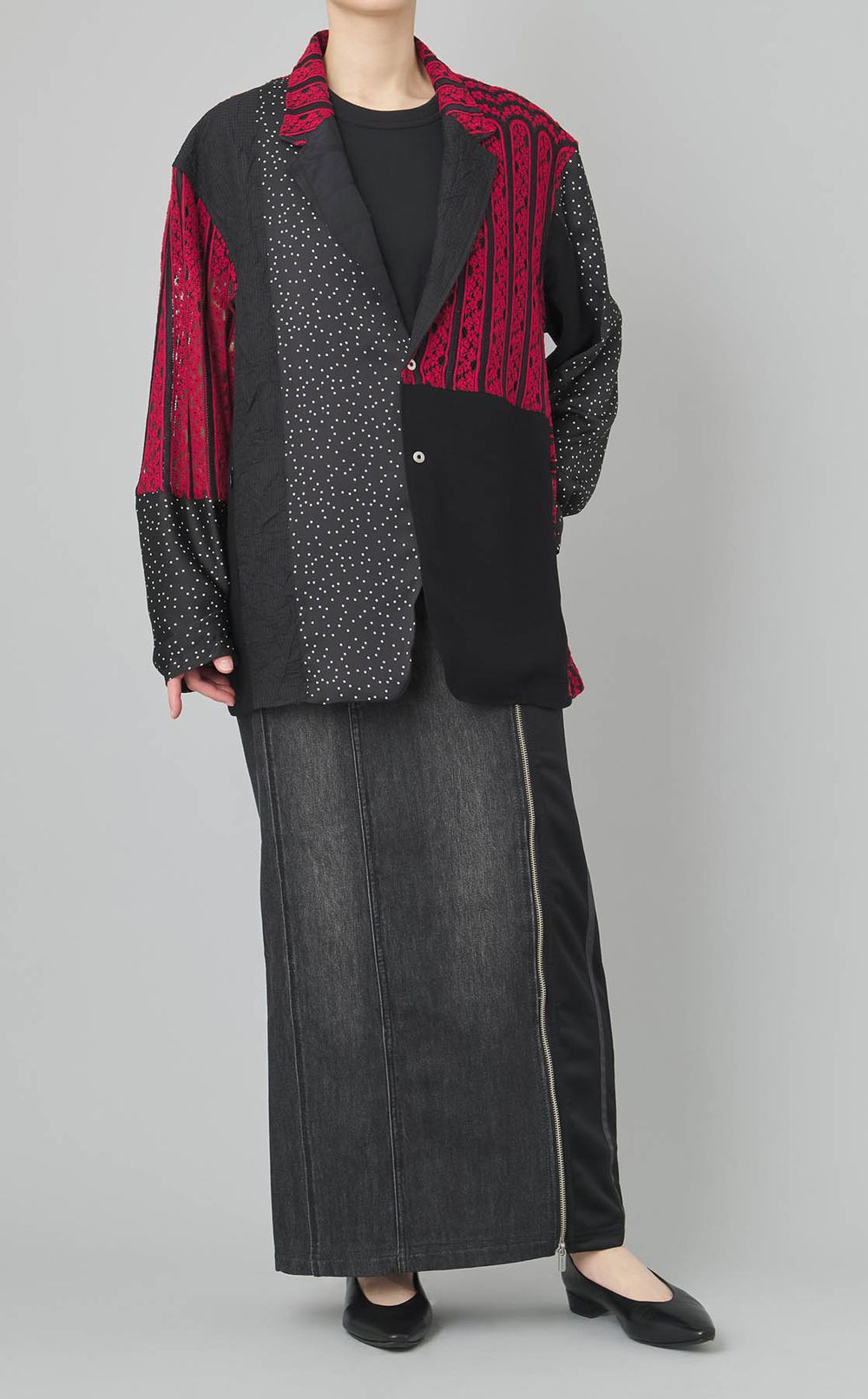 【reADdress】パッチワークテーラードジャケット