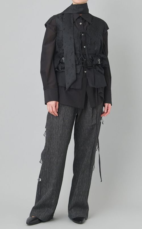 モチーフ付ストライプパンツ