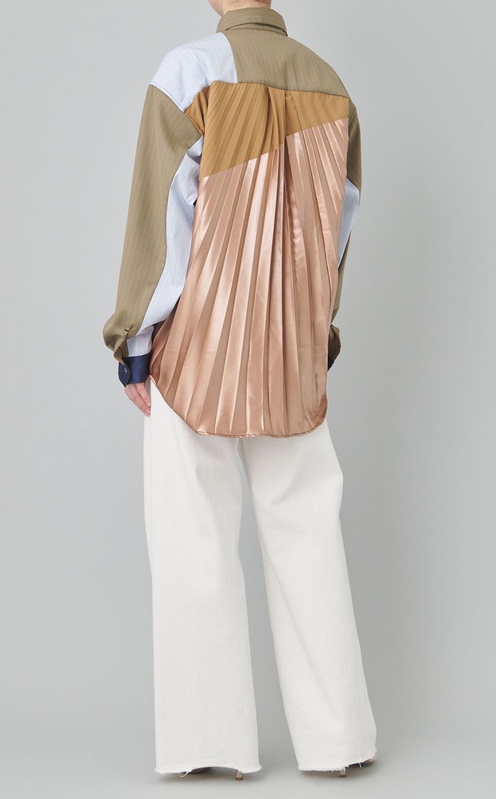 【reADdress】パッチワークロングスリーブシャツ