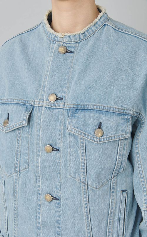 アーチスリーブデニムブルゾン