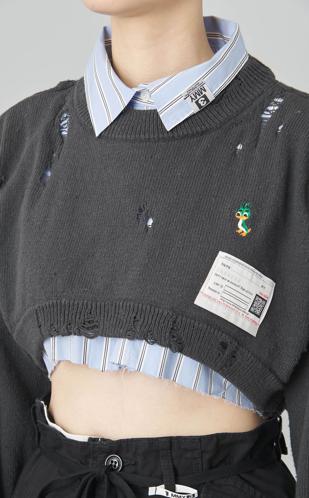 クロップドレイヤードプルオーバー