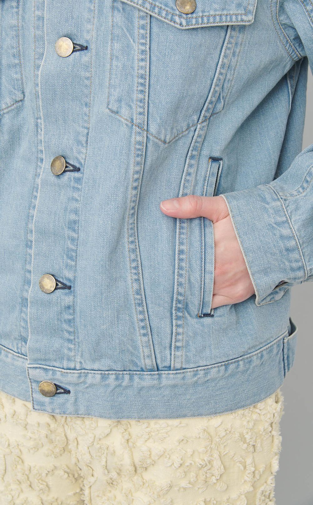 アーチスリーブデニムブルゾン