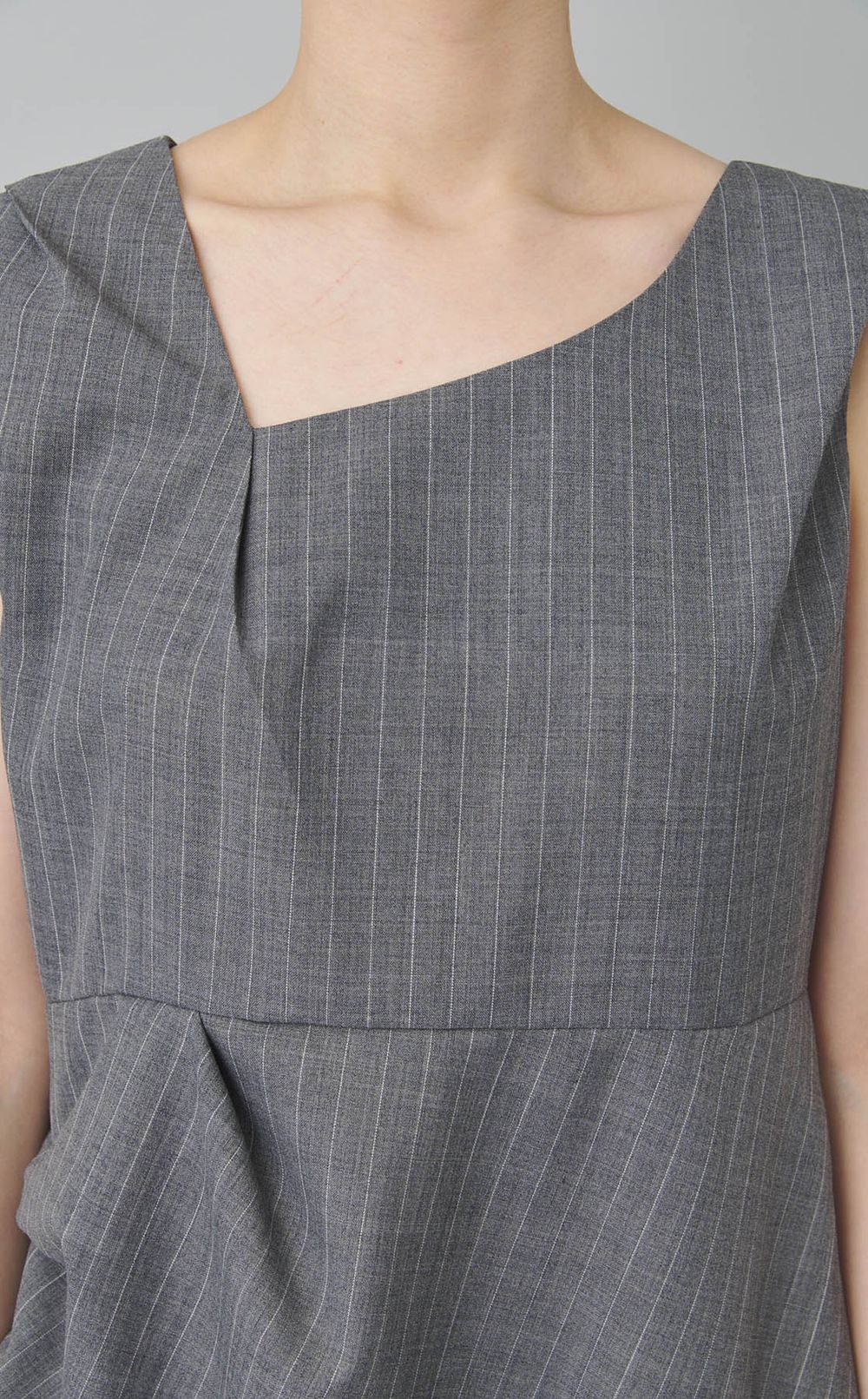 ストライプアシンメトリーワンピース