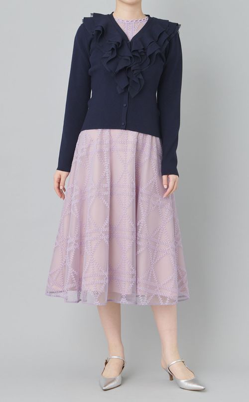 ラッフルフリルニットカーディガン