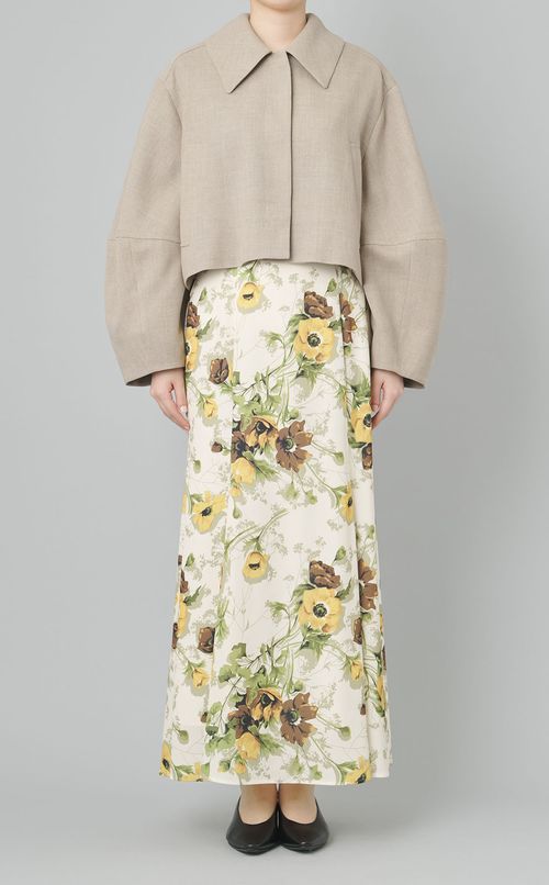 スカーフフラワーマーメイドスカート