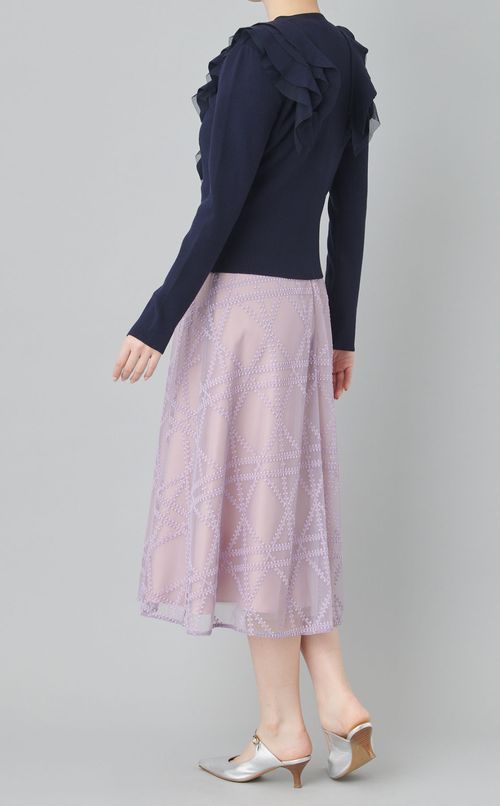 ラッフルフリルニットカーディガン