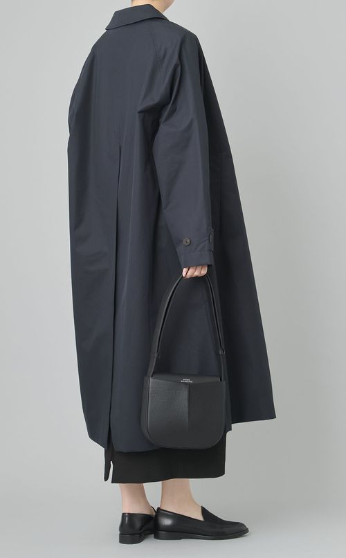 コットンステンカラーロングコート