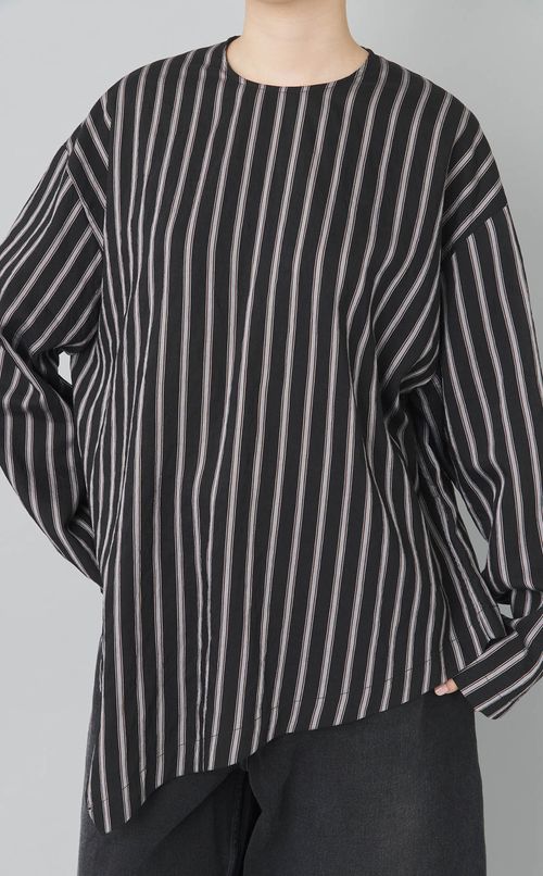 モダールストライプスカーフブラウス