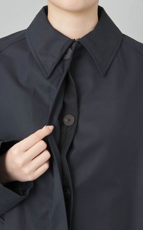 コットンステンカラーロングコート