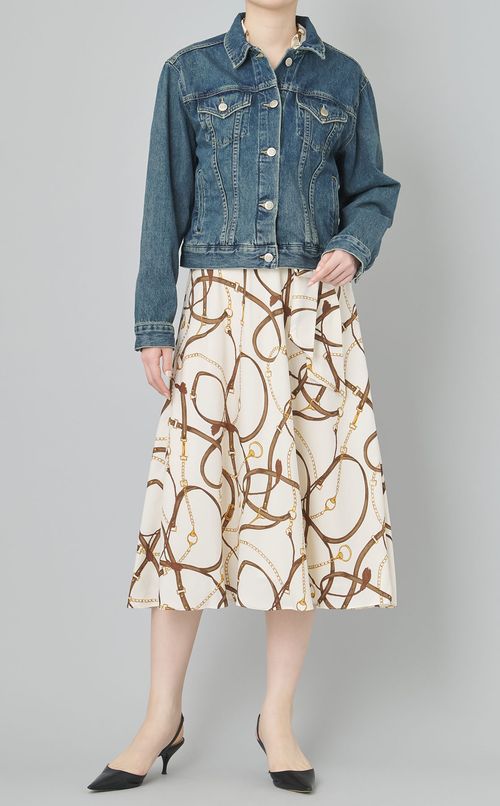 チェーンプリントカシュクールワンピース