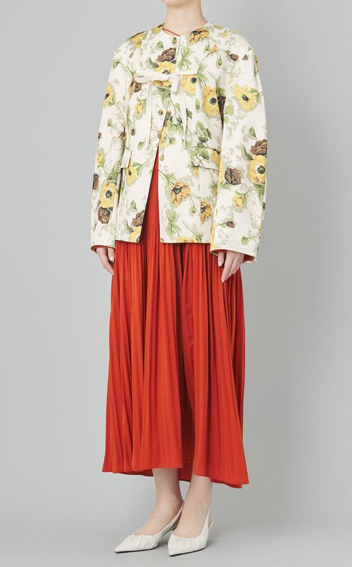 サテンピンタックルーズワンピース