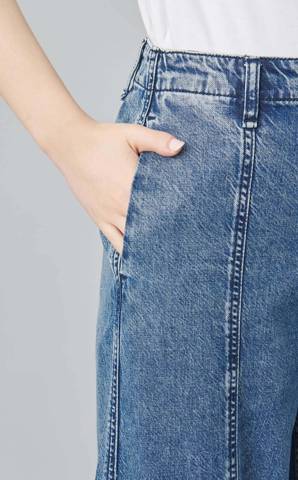 ステッチライトデニムパンツ