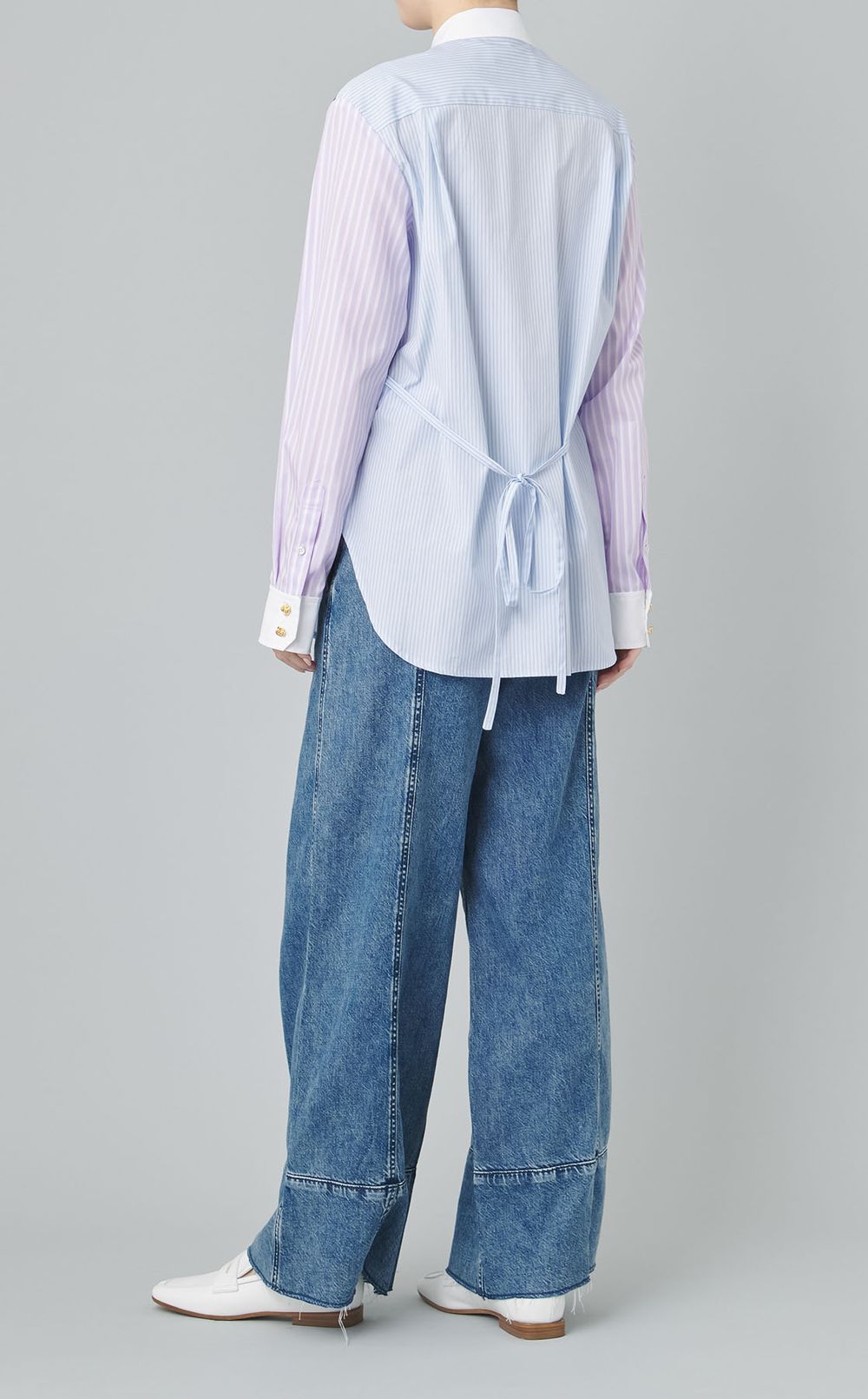 ベストレイヤードストライプシャツ