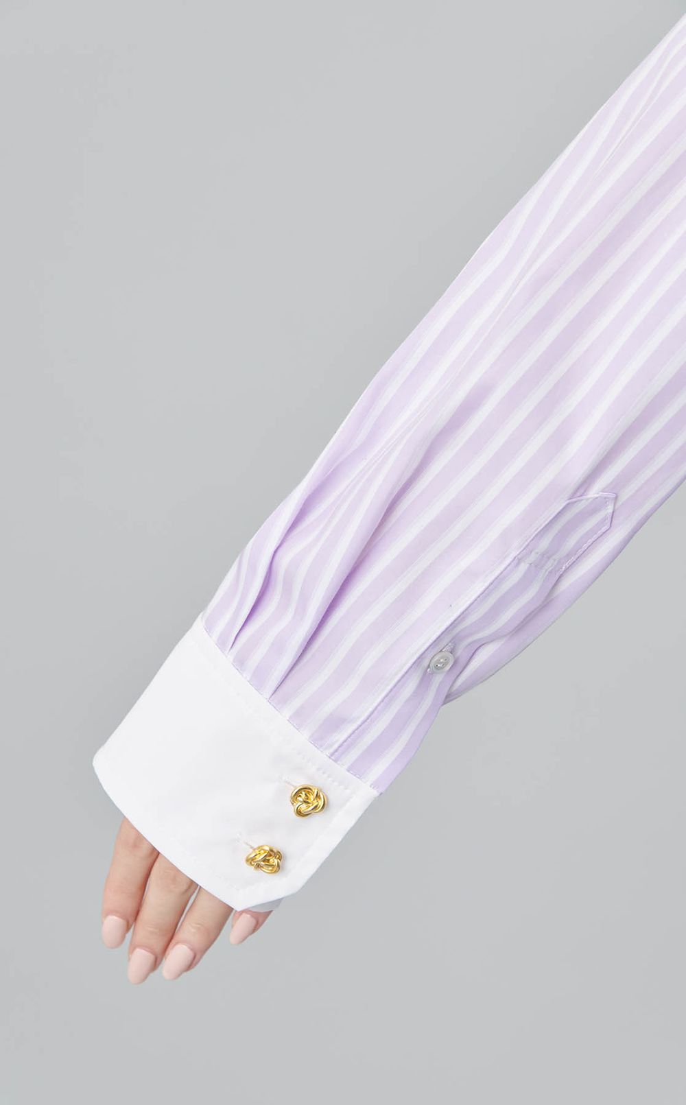 ベストレイヤードストライプシャツ