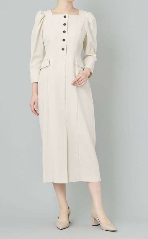 スクエアネックタイトワンピース