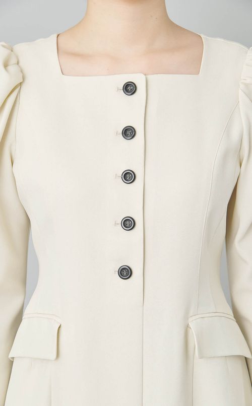 スクエアネックタイトワンピース