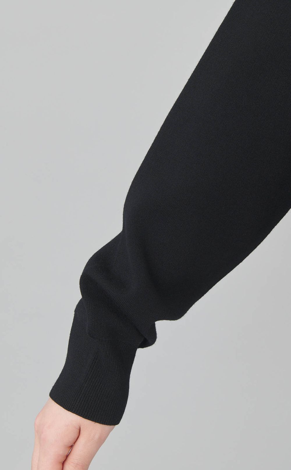 スタンドネックダブルフェイスニット