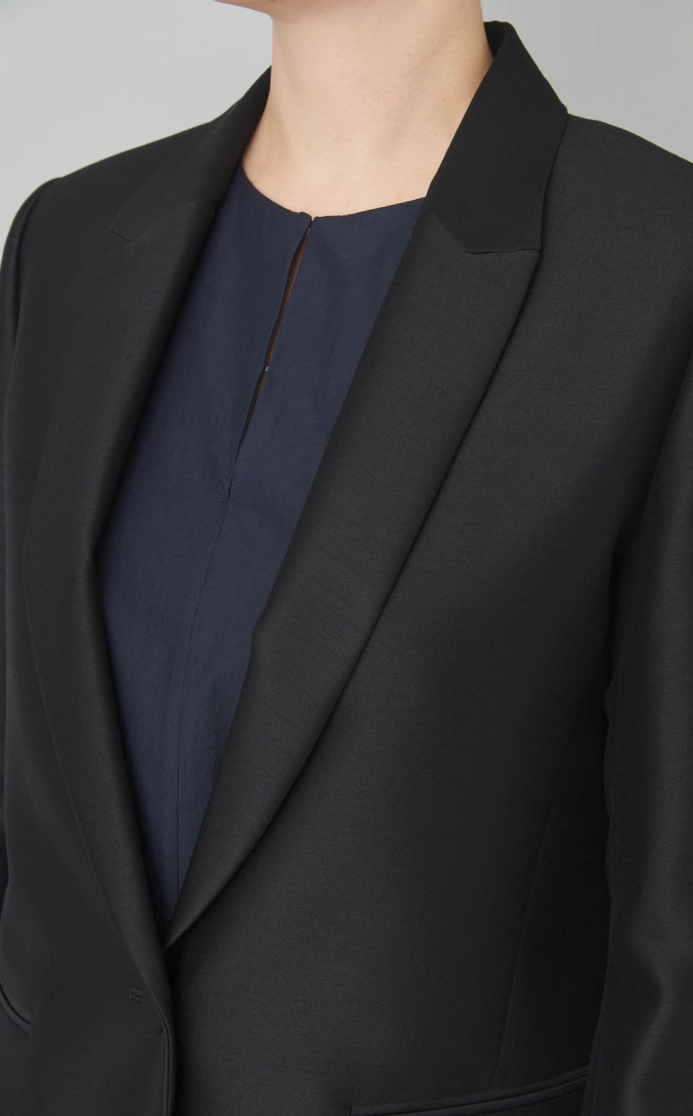 ウールシルクタッサータキシードジャケット